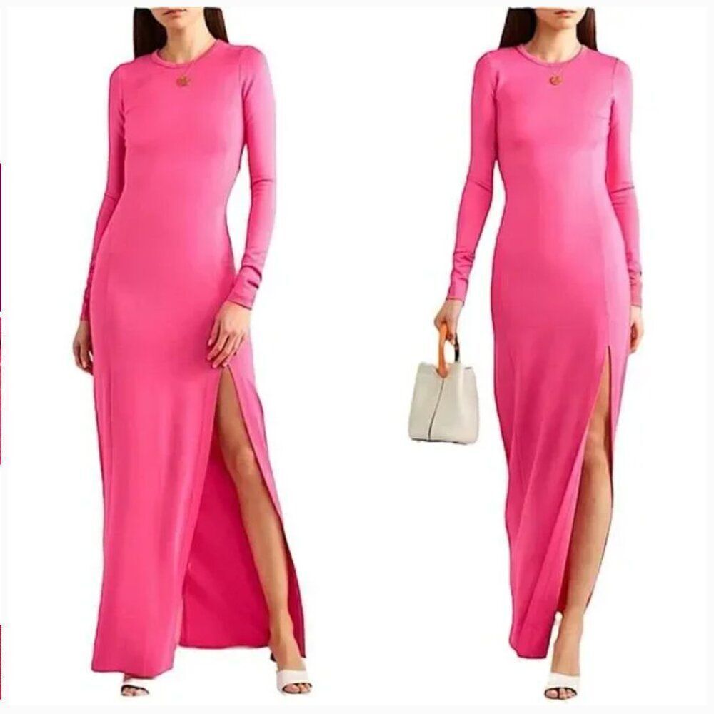 ELIZABETH AND JAMES Fallon Long Dresses Fuchsia Flamingo Pink XS